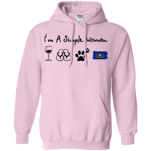 I'm A Simple Pennsylvania Woman Hoodie - Hoodie Teezalo