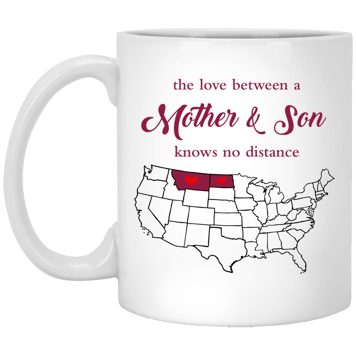 North Dakota Montana The Love Between Mother And Son Mug - Mug Teezalo