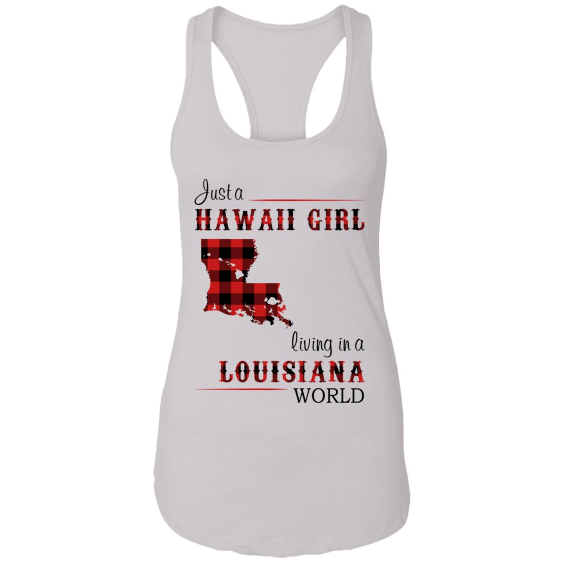 Just A Hawaii Girl Living In A Louisiana World T-shirt - T-shirt Teezalo