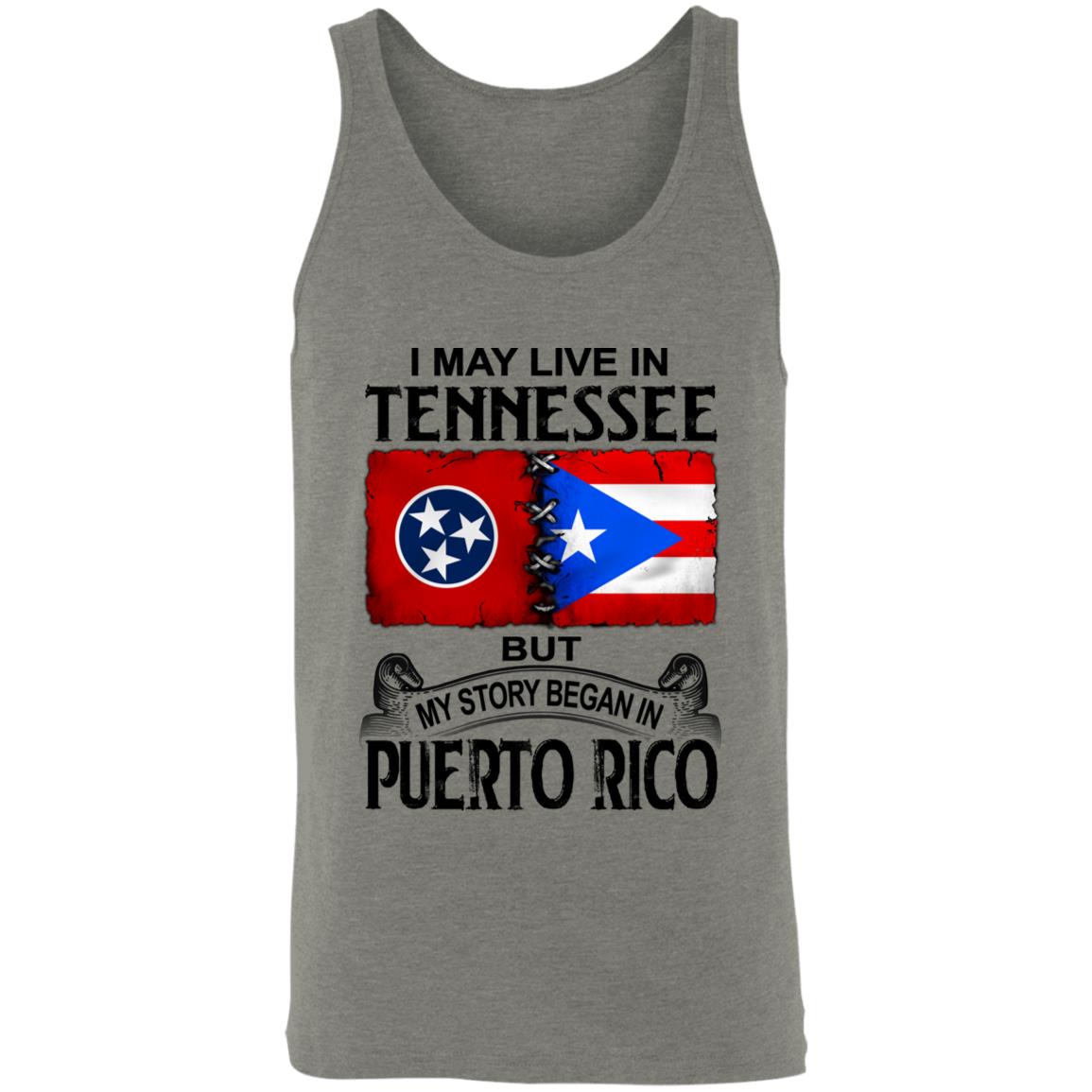 I Live In Tennessee But My Story Began In Puerto Rico T Shirt - T-shirt Teezalo