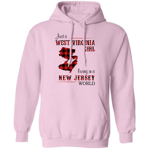 Just A West Virginia Girl Living In A New Jersey World T Shirt - T-shirt Teezalo