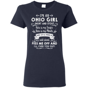 I Am An Ohio Girl Short And Stout Hoodie - Hoodie Teezalo