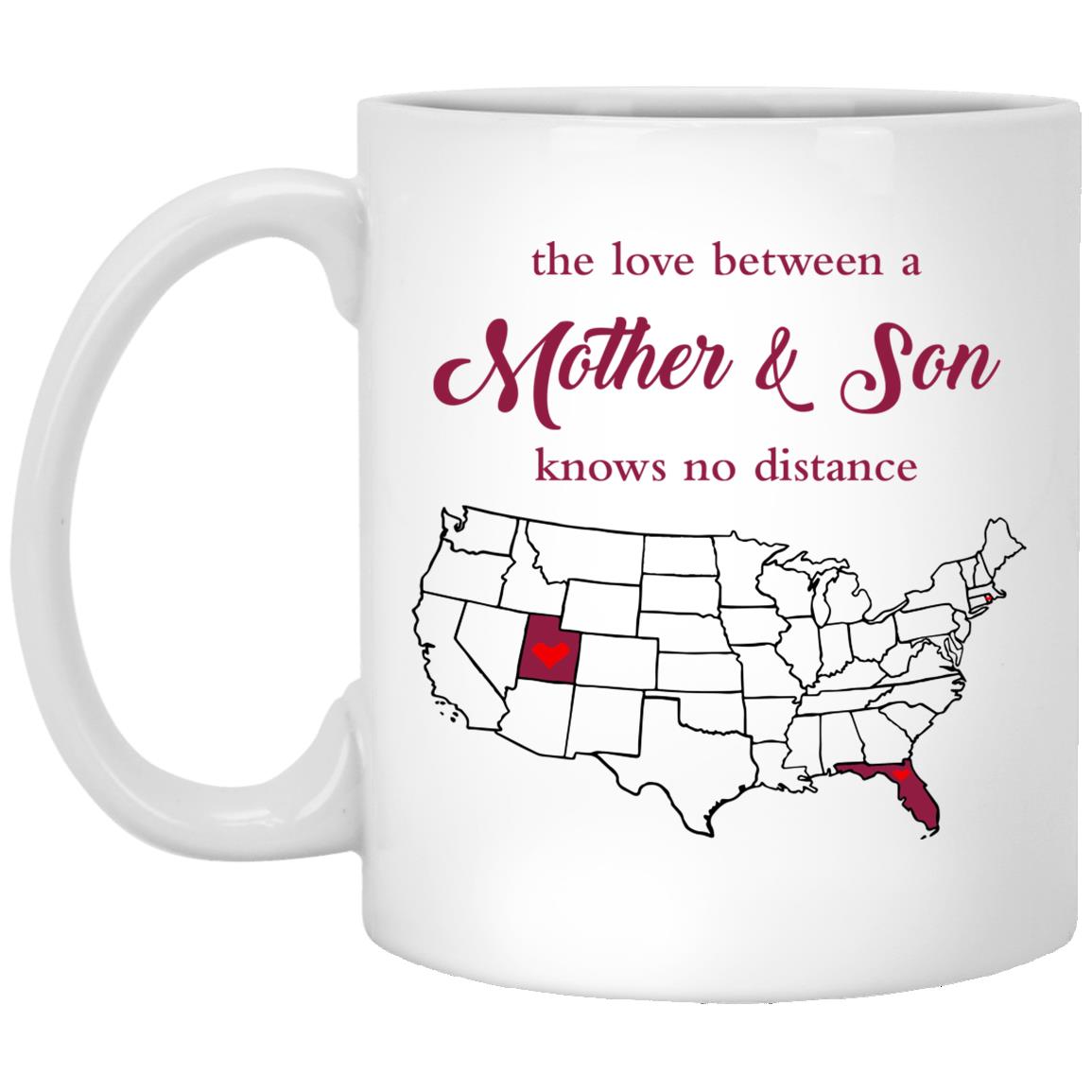 Florida Utah The Love Between Mother And Son Mug - Mug Teezalo