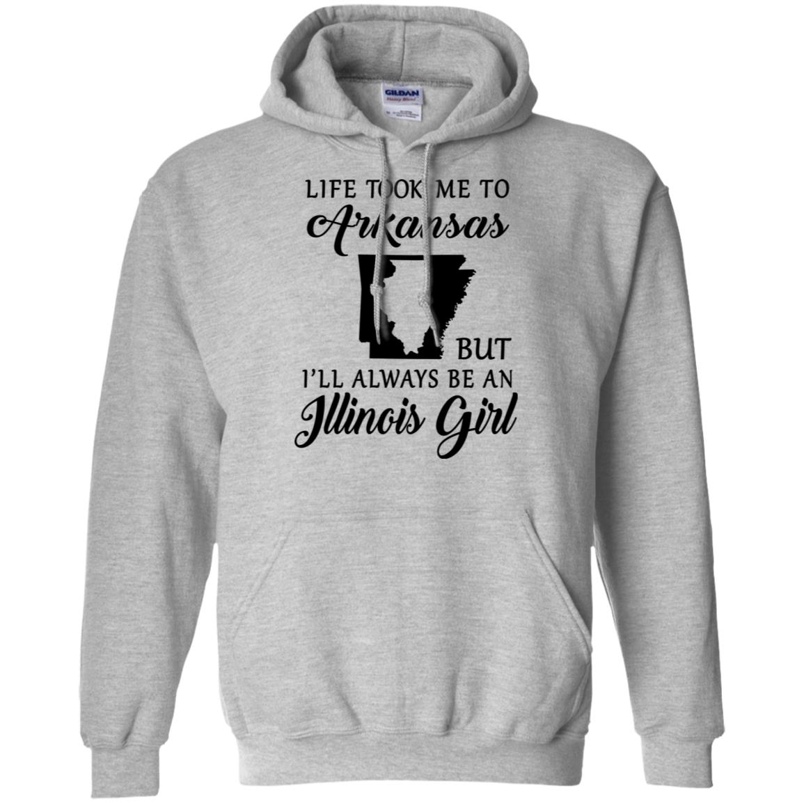 Life Took Me To Arkansas Always Be An Illinois Girl T-shirt - T-shirt Teezalo