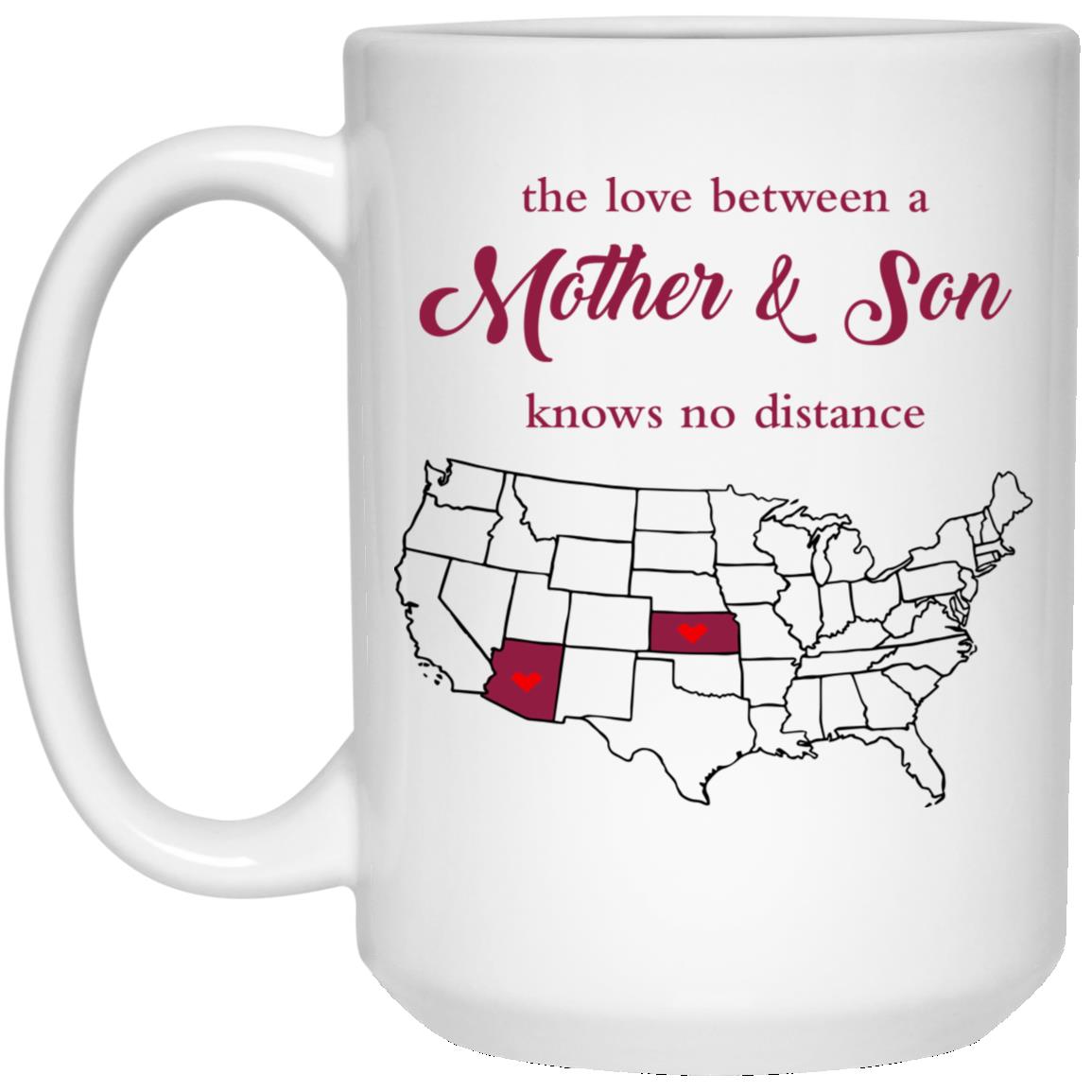 Kansas Arizona The Love Between Mother And Son Mug - Mug Teezalo