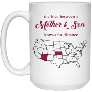 Kansas Arizona The Love Between Mother And Son Mug - Mug Teezalo
