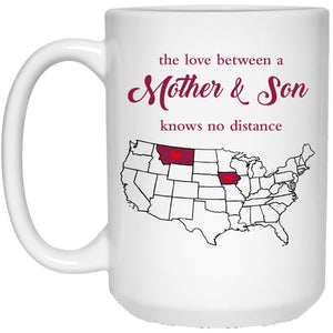 Montana Iowa The Love Between Mother And Son Mug - Mug Teezalo