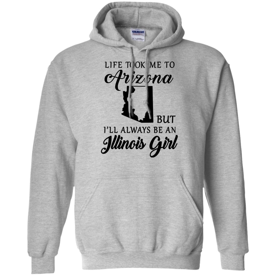 Life Took Me To Arizona Always Be An Illinois Girl T-shirt - T-shirt Teezalo
