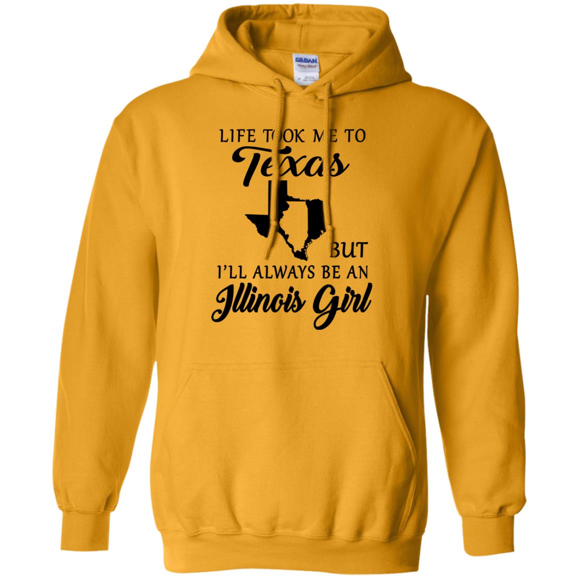 Life Took Me To Texas Always Be An Illinois Girl T-shirt - T-shirt Teezalo