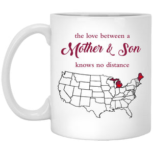 Maine Michigan The Love Between Mother And Son Mug - Mug Teezalo
