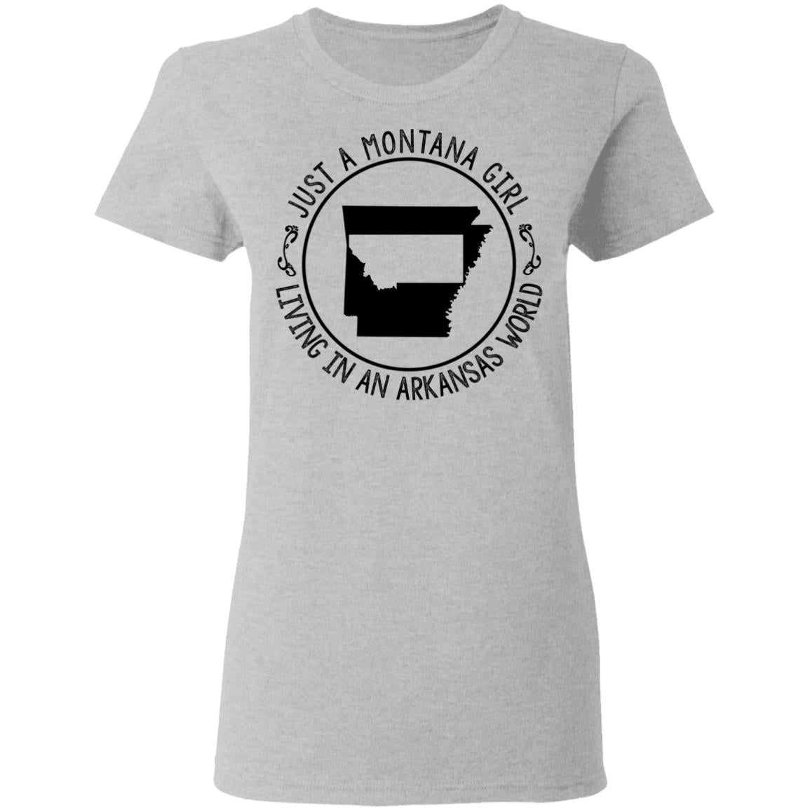 Montana Girl Living In Arkansas World Hoodie - Hoodie Teezalo