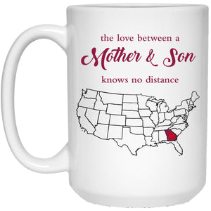 Rhode Island Georgia The Love Between Mother And Son Mug - Mug Teezalo
