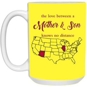 Illinois Arizona The Love Between Mother And Son Mug - Mug Teezalo