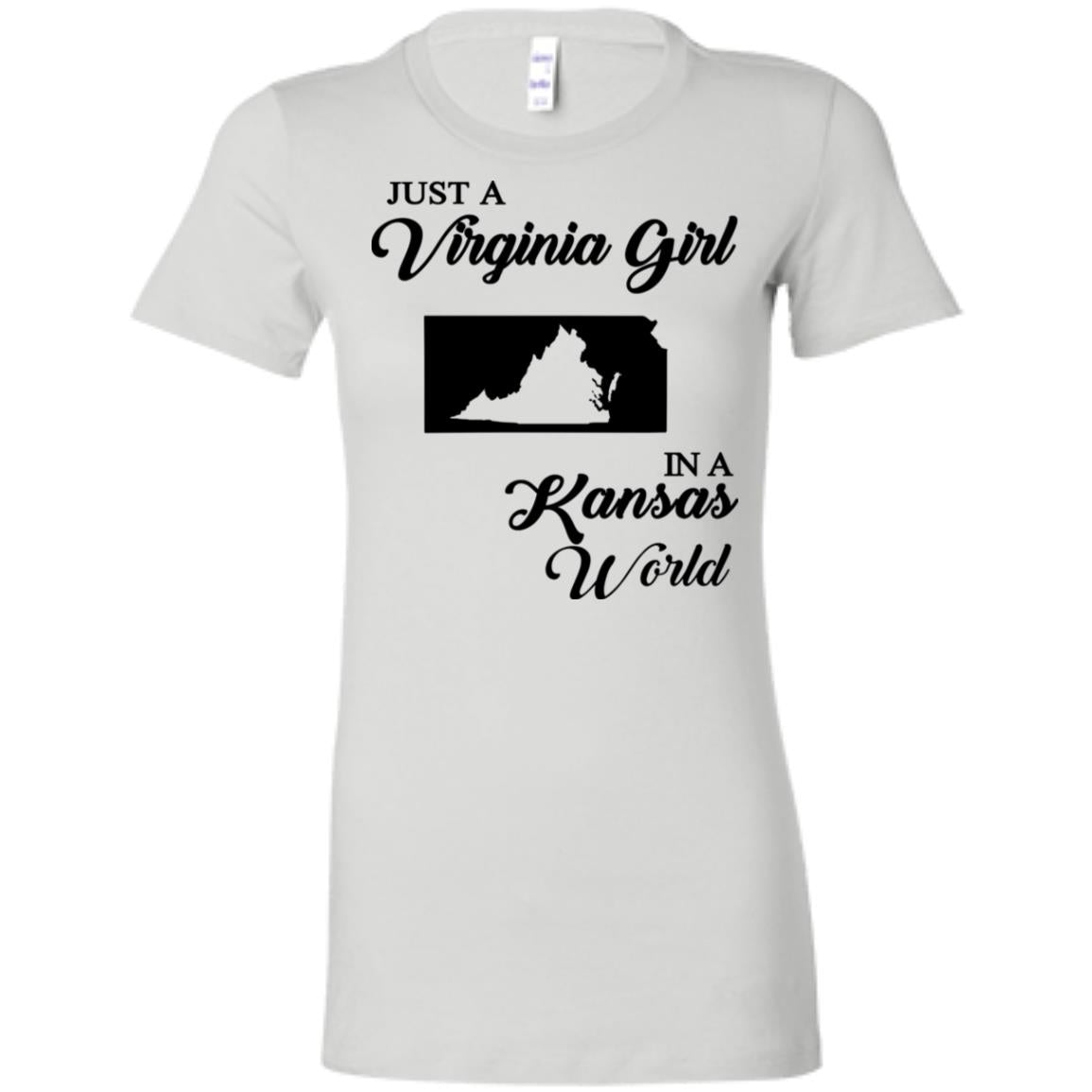 Just A Virginia Girl In A Kansas World T-Shirt - T-shirt Teezalo