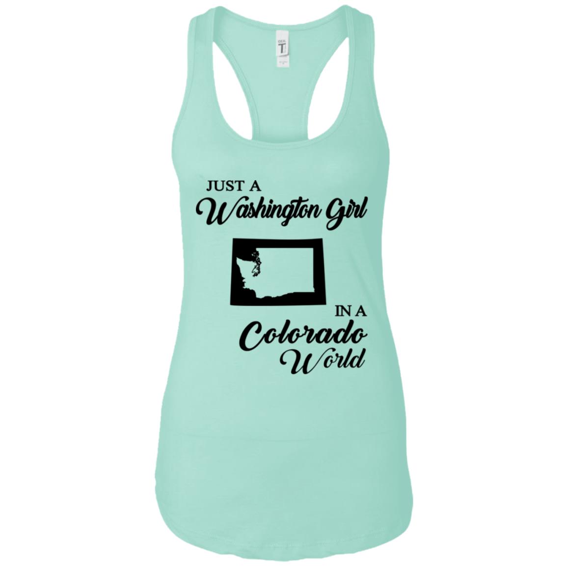 Just A Washington Girl In A Colorado World T-Shirt - T-shirt Teezalo