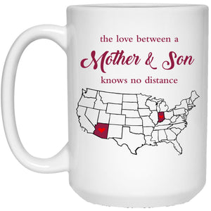 Arizona Indiana The Love Between Mother And Son Mug - Mug Teezalo