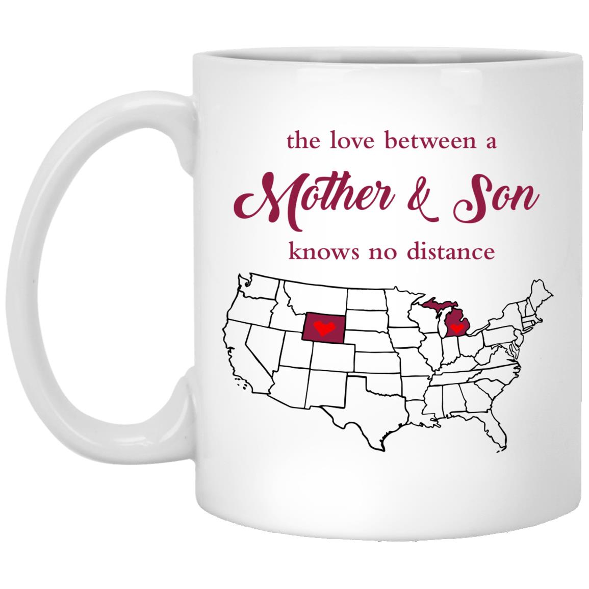 Wyoming Michigan The Love Between Mother And Son Mug - Mug Teezalo