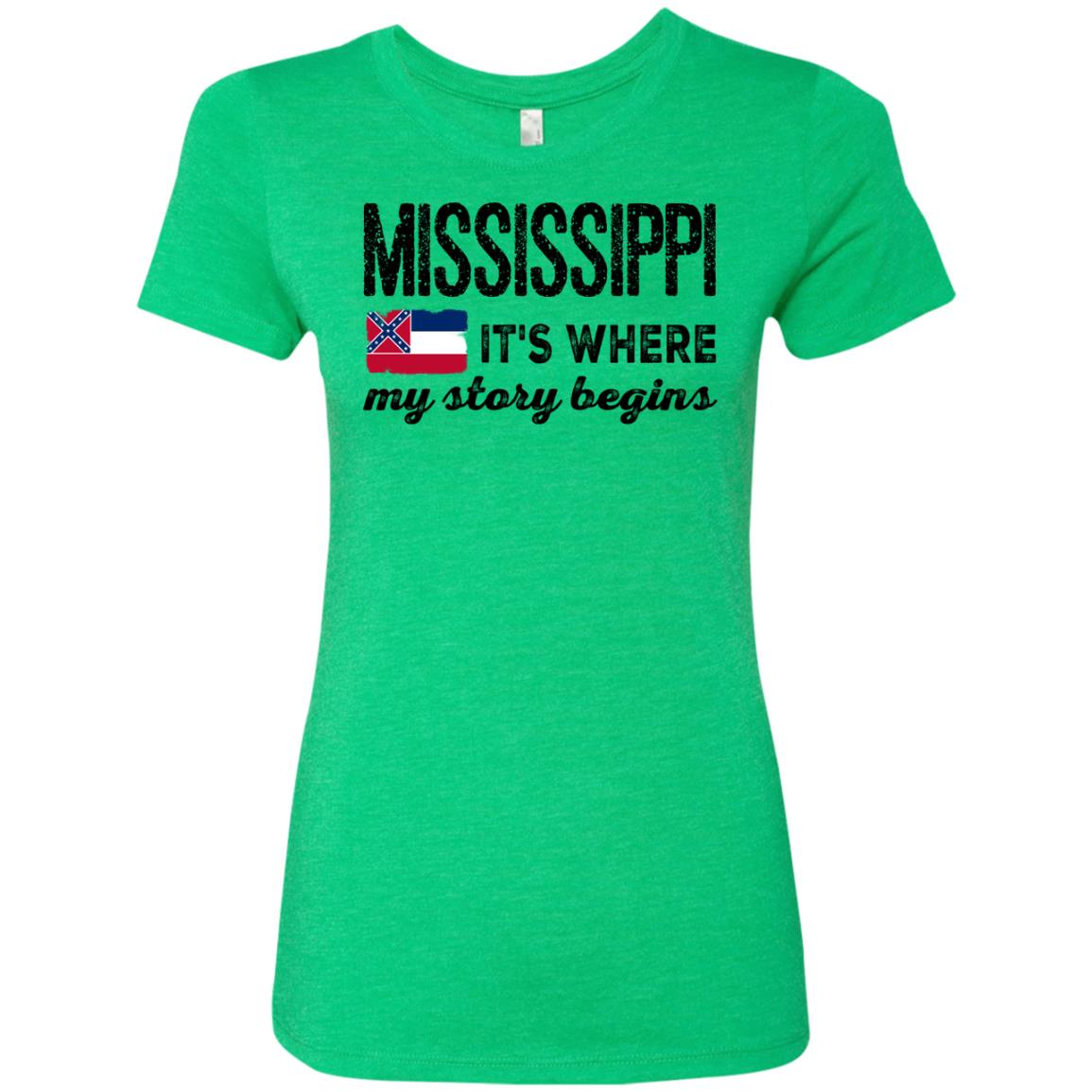 Mississippi Where My Story Begins T-shirt - T-shirt Teezalo