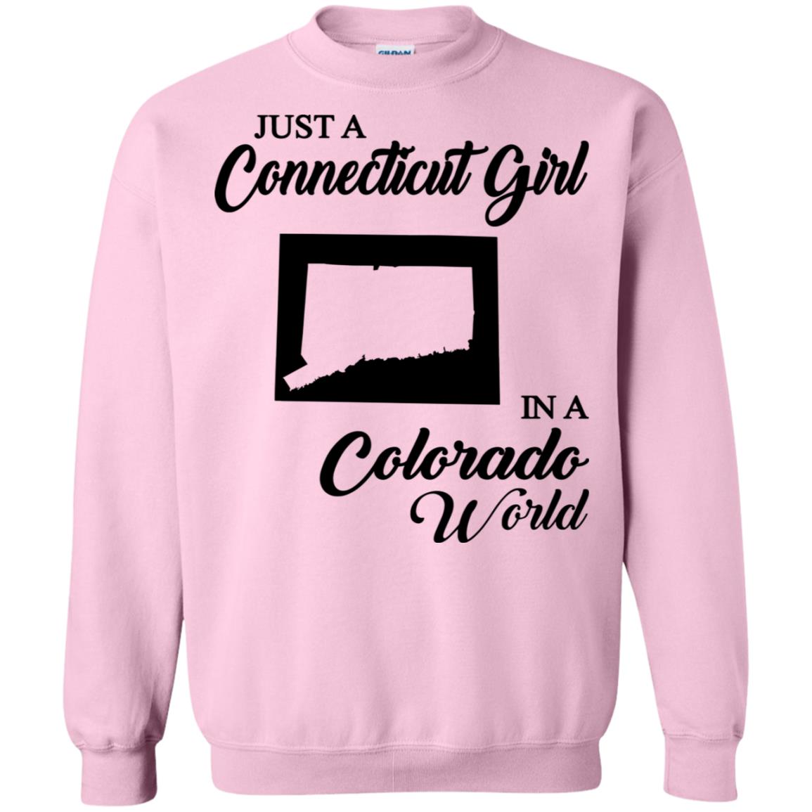 Just A Connecticut Girl In A Colorado World T Shirt - T-shirt Teezalo