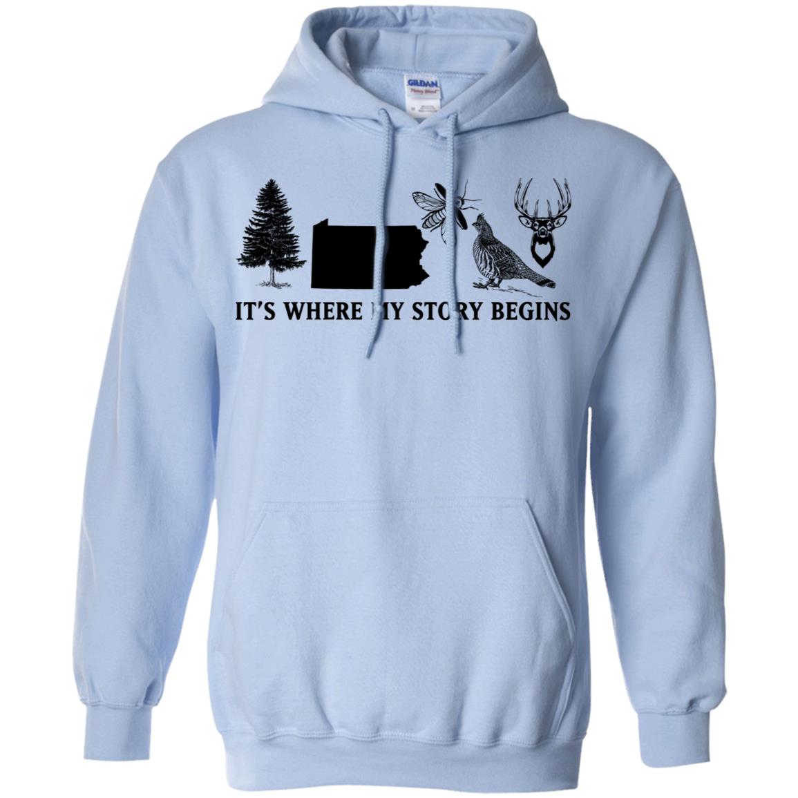 Pennsylvania Where My Story Begins T-Shirt - T-shirt Teezalo