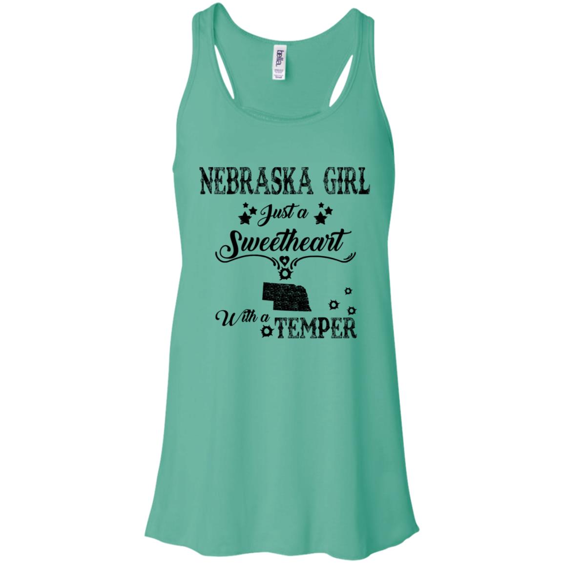 Nebraska Girl Just Sweetheart With A Temper T-Shirt - T-shirt Teezalo