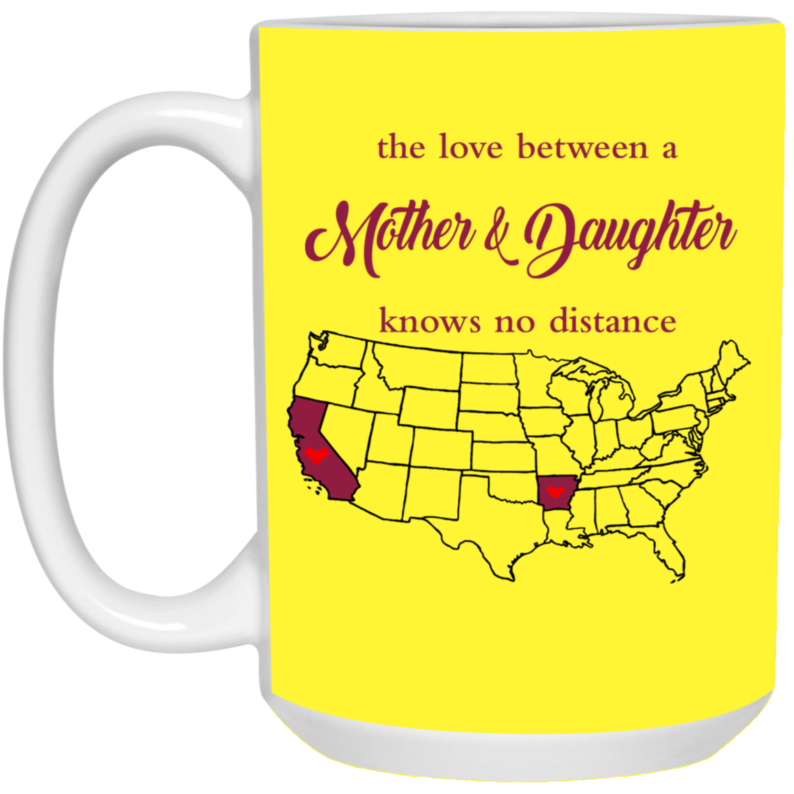 Arkansas California Love Mother And Daughter Mug - Mug Teezalo