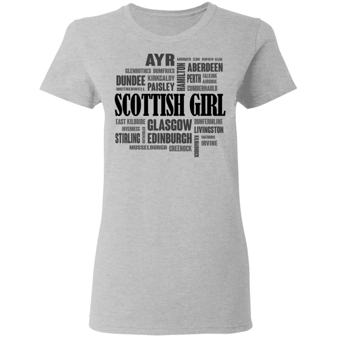 Scottish Girl And City T-Shirt - T-shirt Teezalo