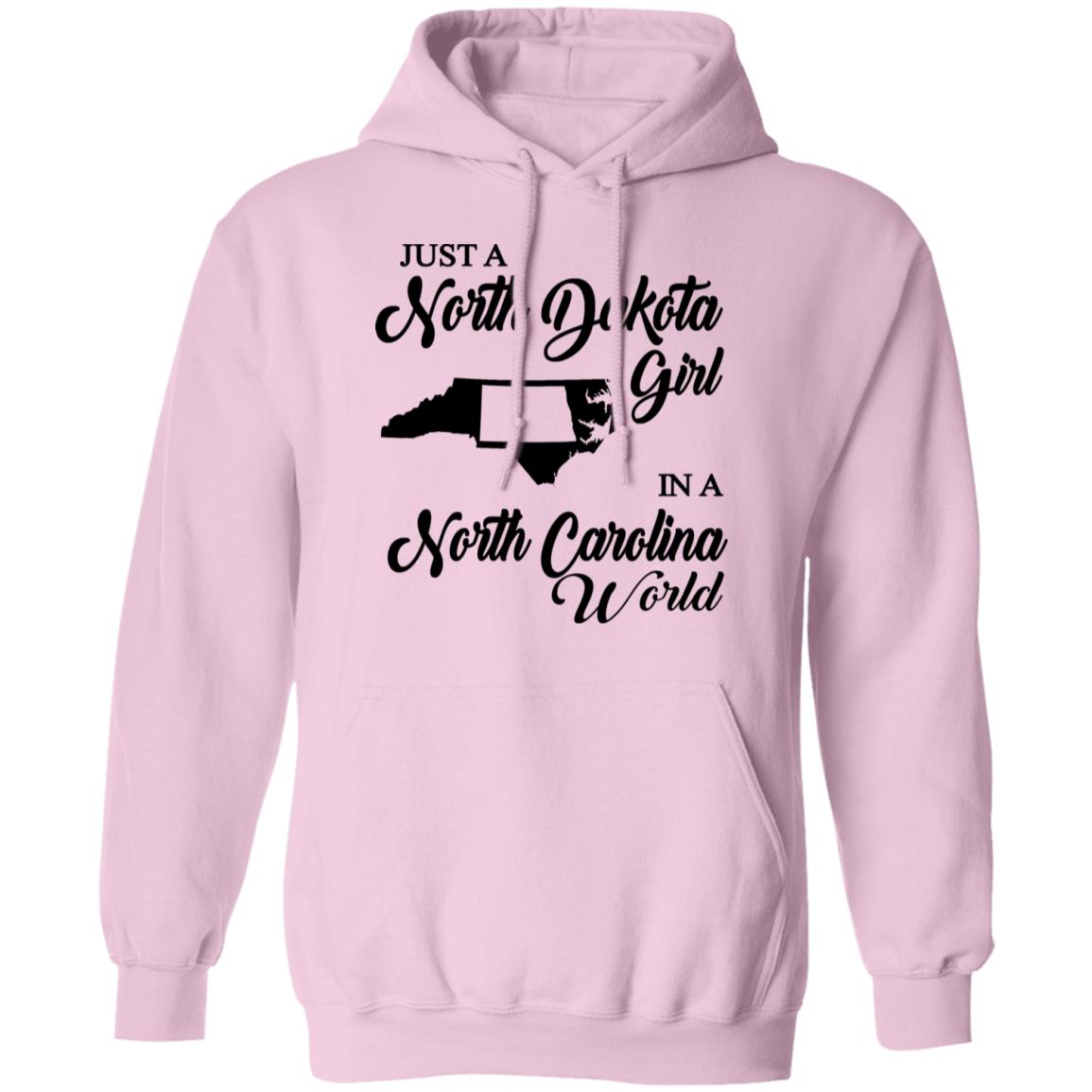 Just A North Dakota Girl In A North Carolina World T Shirt - T-shirt Teezalo