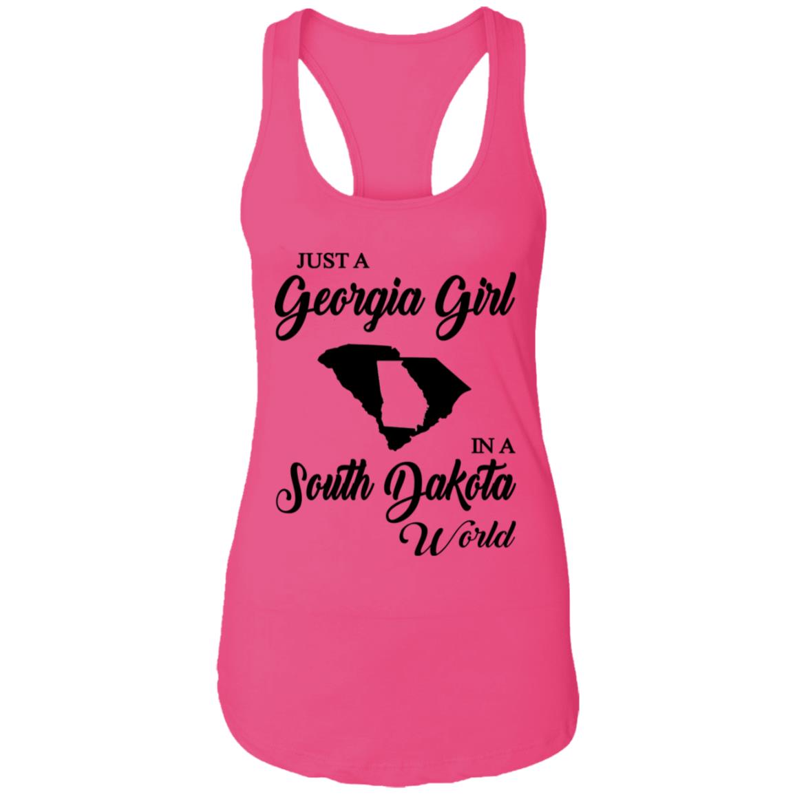 Just A Georgia Girl In A South Dakota World T-Shirt - T-Shirt Teezalo
