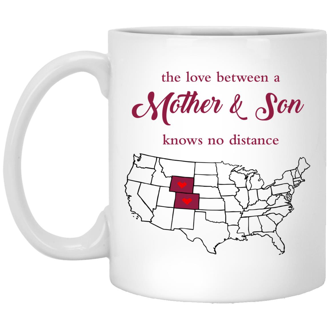 Colorado Wyoming The Love Between Mother And Son Mug - Mug Teezalo