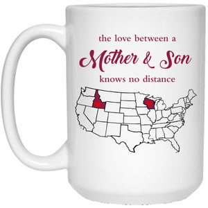 Wisconsin Idaho The Love Between Mother And Son Mug - Mug Teezalo