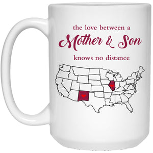 Illinois New Mexico The Love Between Mother And Son Mug - Mug Teezalo