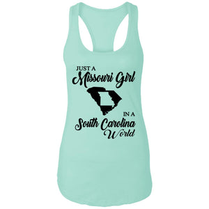 Just A Missouri Girl In A South Carolina World T-Shirt - T-shirt Teezalo