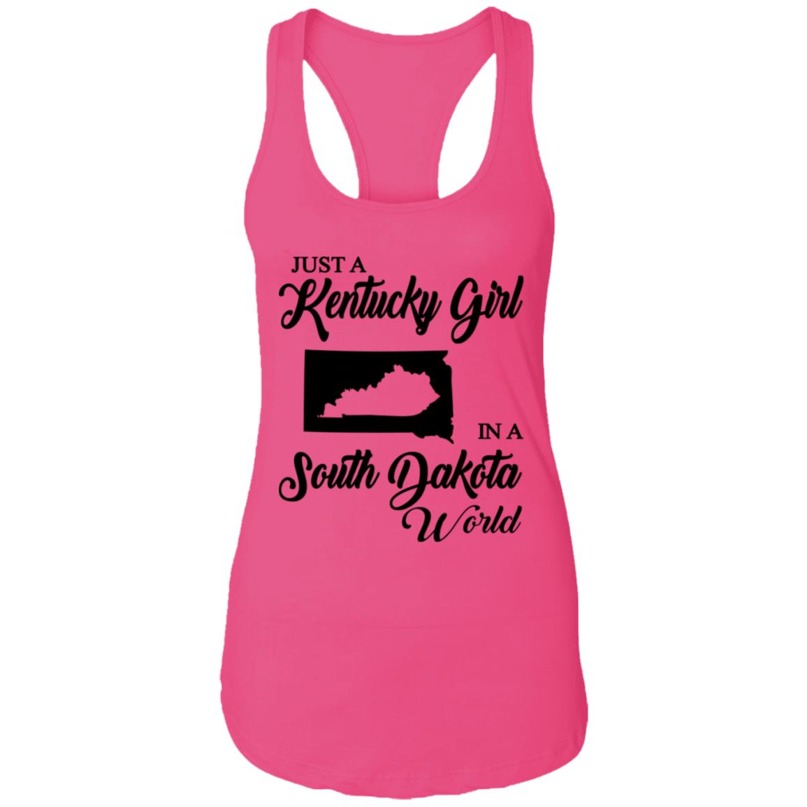 Just A Kentucky Girl In A South Dakota World T-Shirt - T-shirt Teezalo