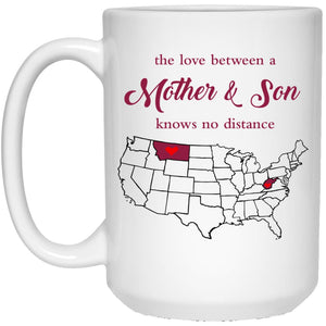 West Virginia Montana The Love Between Mother And Son Mug - Mug Teezalo