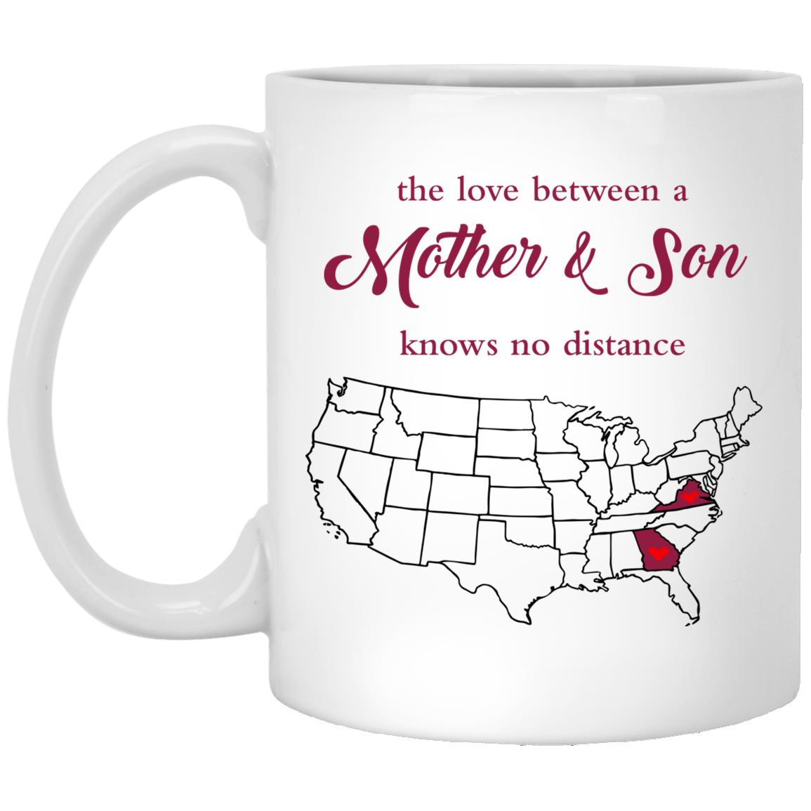 Virginia Georgia The Love Between Mother And Son Mug - Mug Teezalo