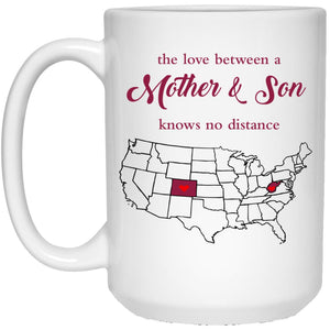 Colorado West Virginia The Love Between Mother And Son Mug - Mug Teezalo
