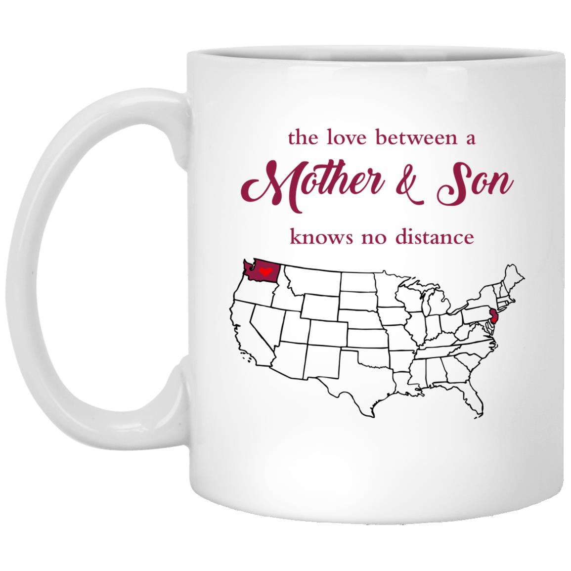 New Jersey Washington The Love Between Mother And Son Mug - Mug Teezalo