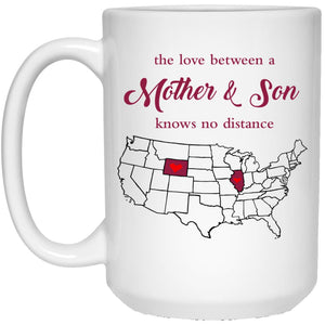 Wyoming Illinois The Love Between Mother And Son Mug - Mug Teezalo