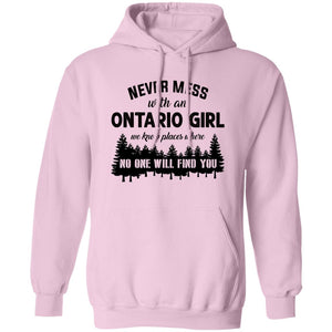 Never Mess With An Ontario Girl T-Shirt - T-shirt Teezalo