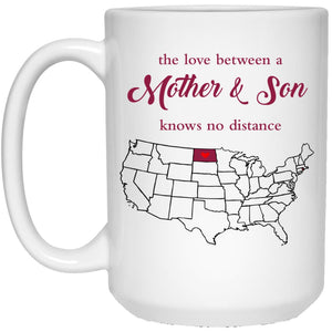 Rhode Island North Dakota The Love Between Mother And Son Mug - Mug Teezalo