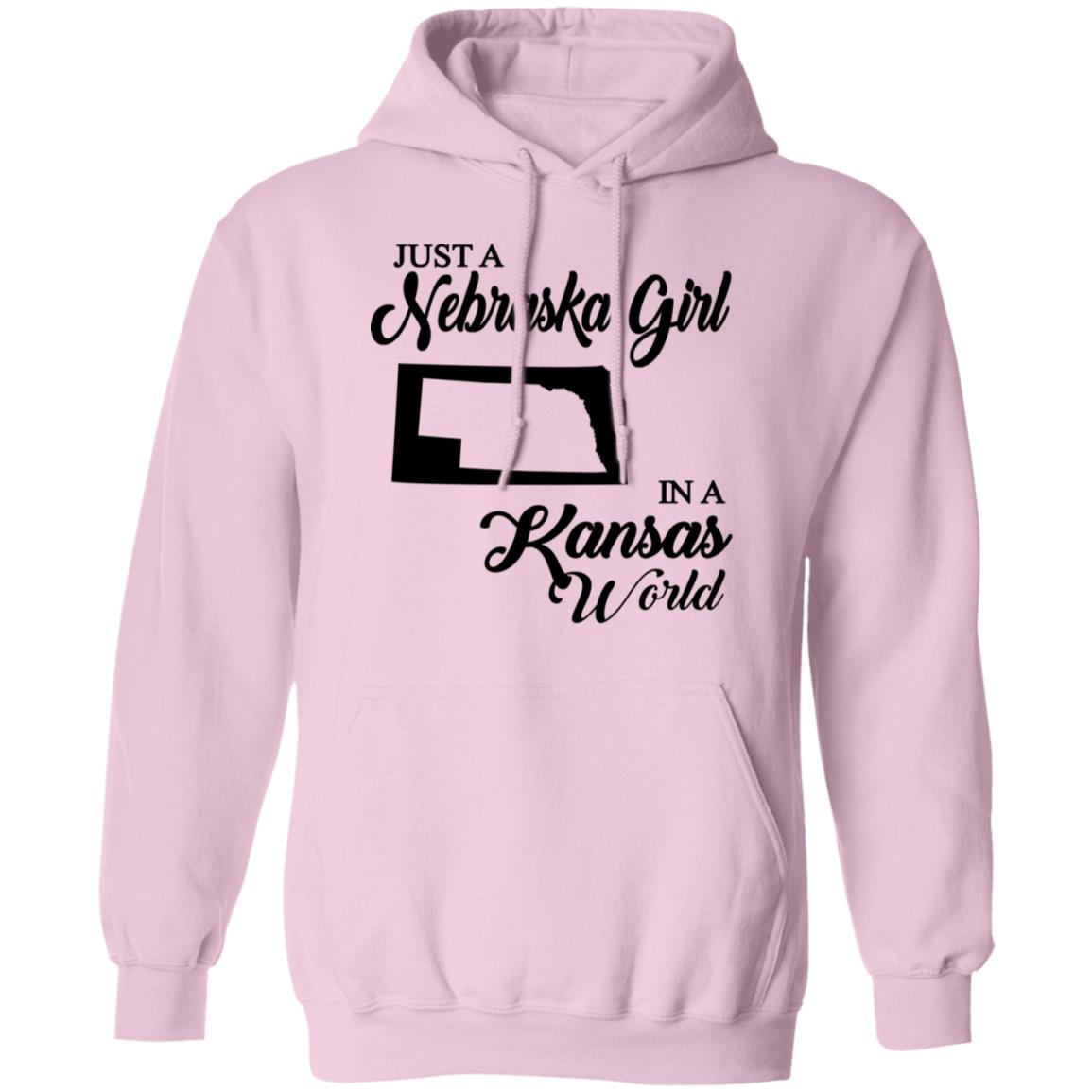 Just A Nebraska Girl In A Kansas World T-Shirt - T-shirt Teezalo