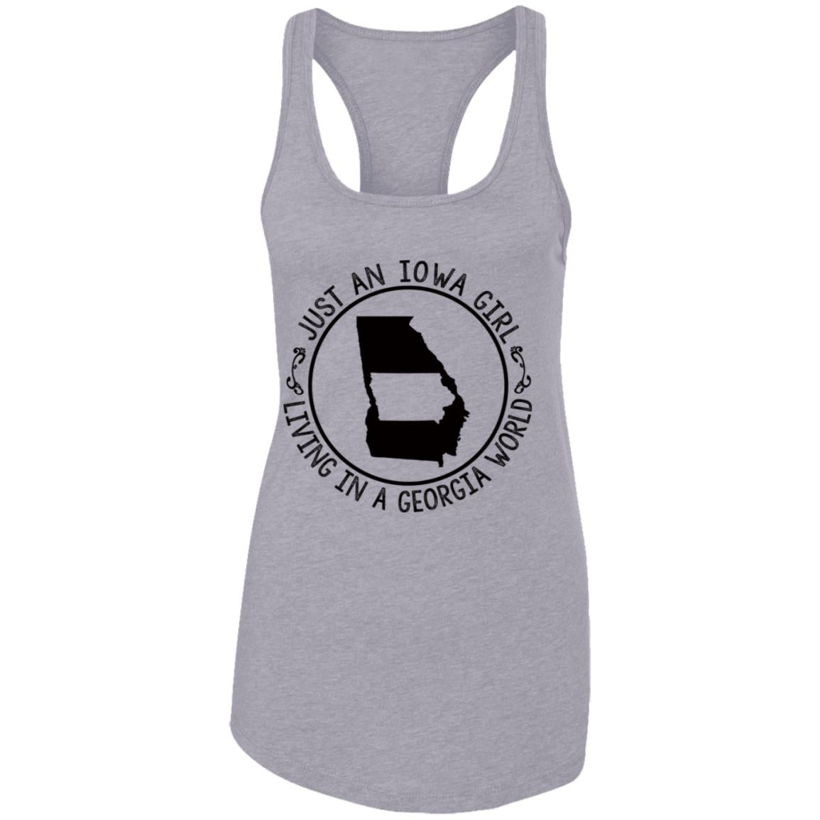 Just An Iowa Girl Living In A Georgia World Hoodie - Hoodie Teezalo