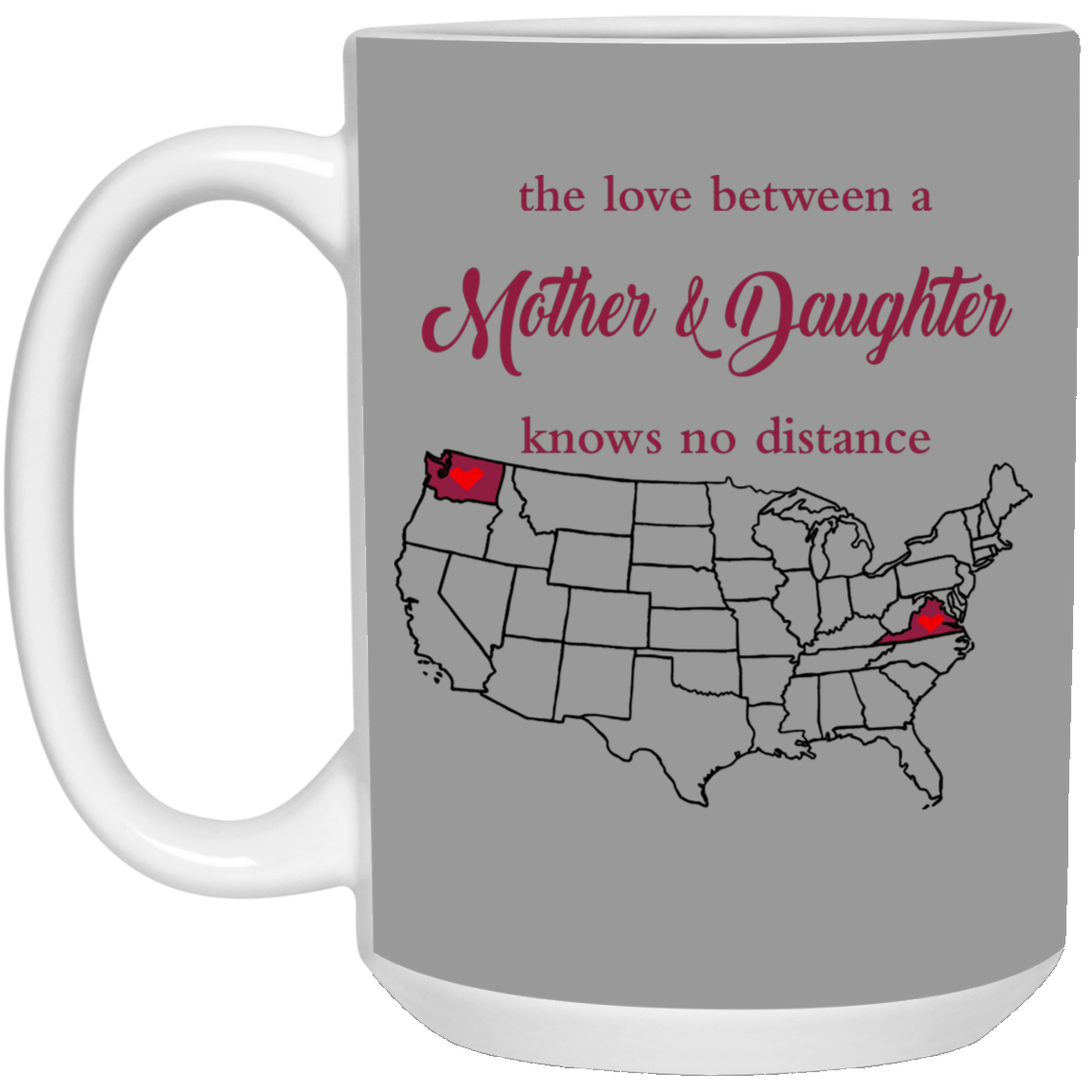 Washington Virginia Love A Mother And Daughter Mug - Mug Teezalo