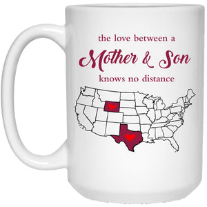 Wyoming Texas The Love Between Mother And Son Mug - Mug Teezalo