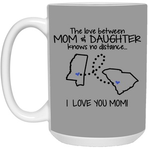 South Carolina Mississippi The Love Between Mom And Daughter Mug - Mug Teezalo