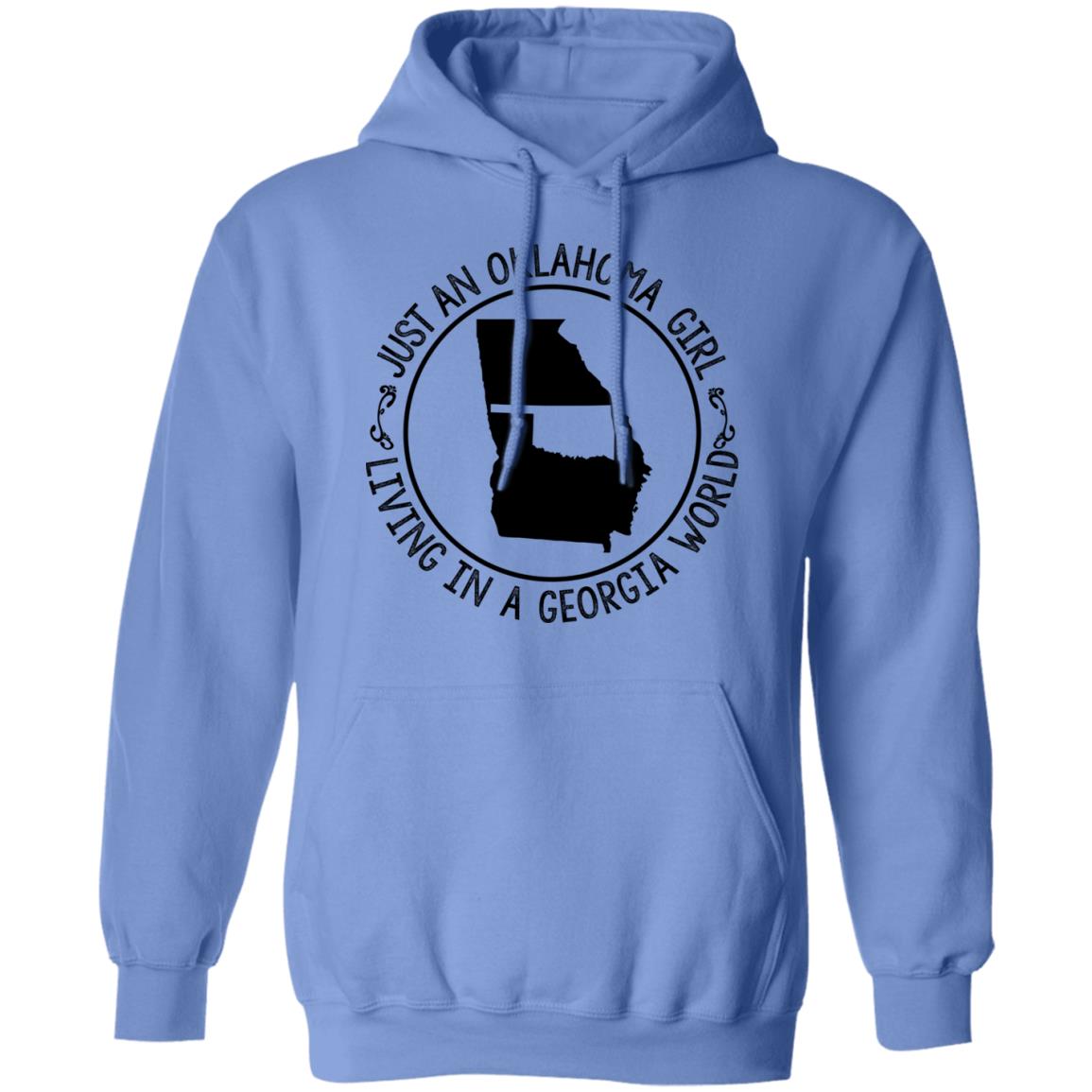 Just An Oklahoma Girl Living In A Georgia World T Shirt - T-shirt Teezalo