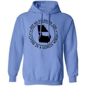 Just An Oklahoma Girl Living In A Georgia World T Shirt - T-shirt Teezalo