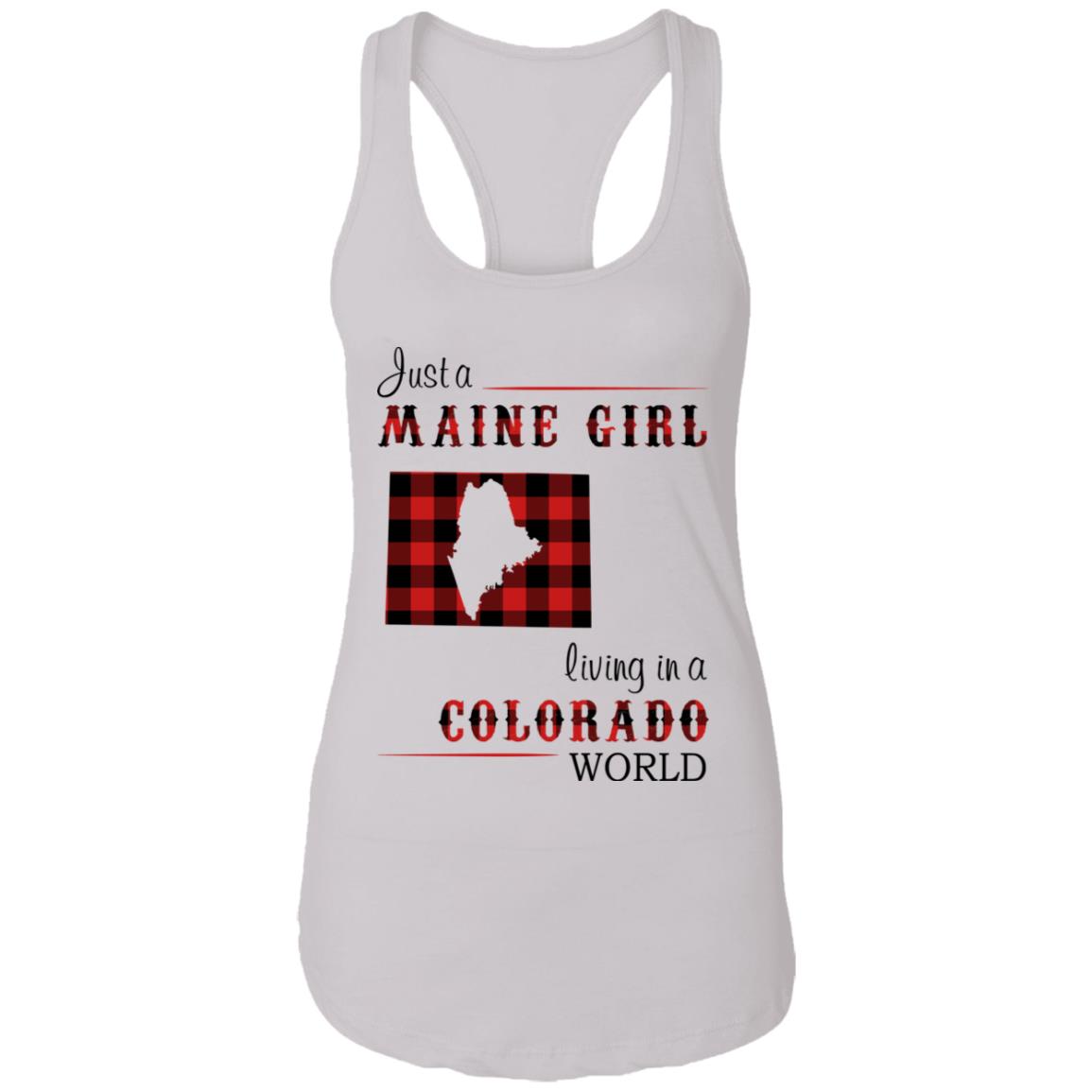 Just A Maine Girl Living In A Colorado World  T-Shirt - T-shirt Teezalo