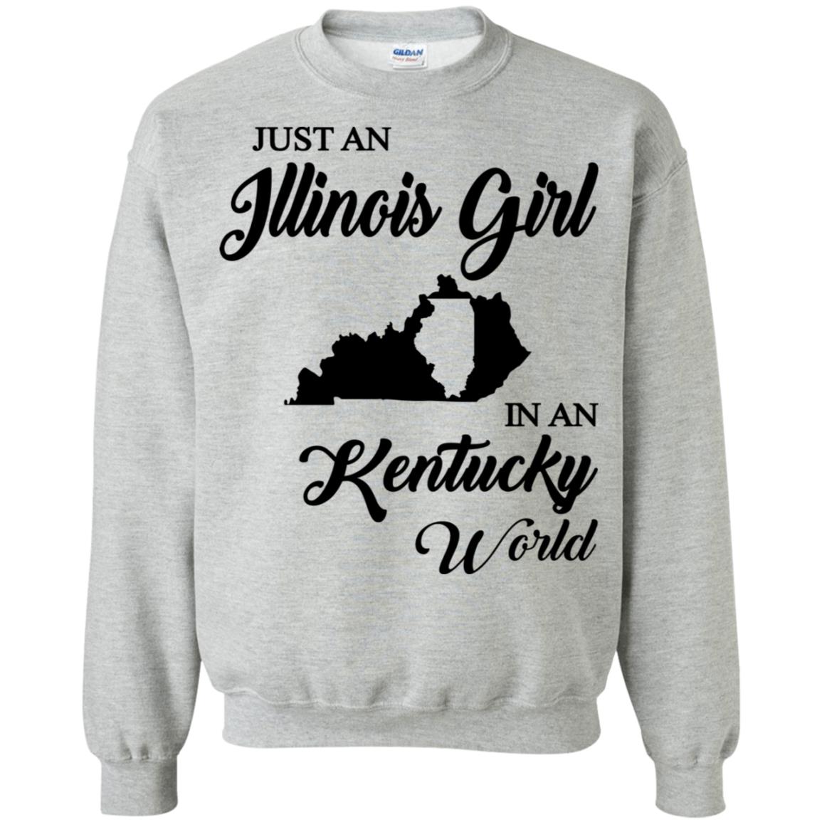 Just An Illinois Girl In A Kentucky World T-shirt - T-shirt Teezalo